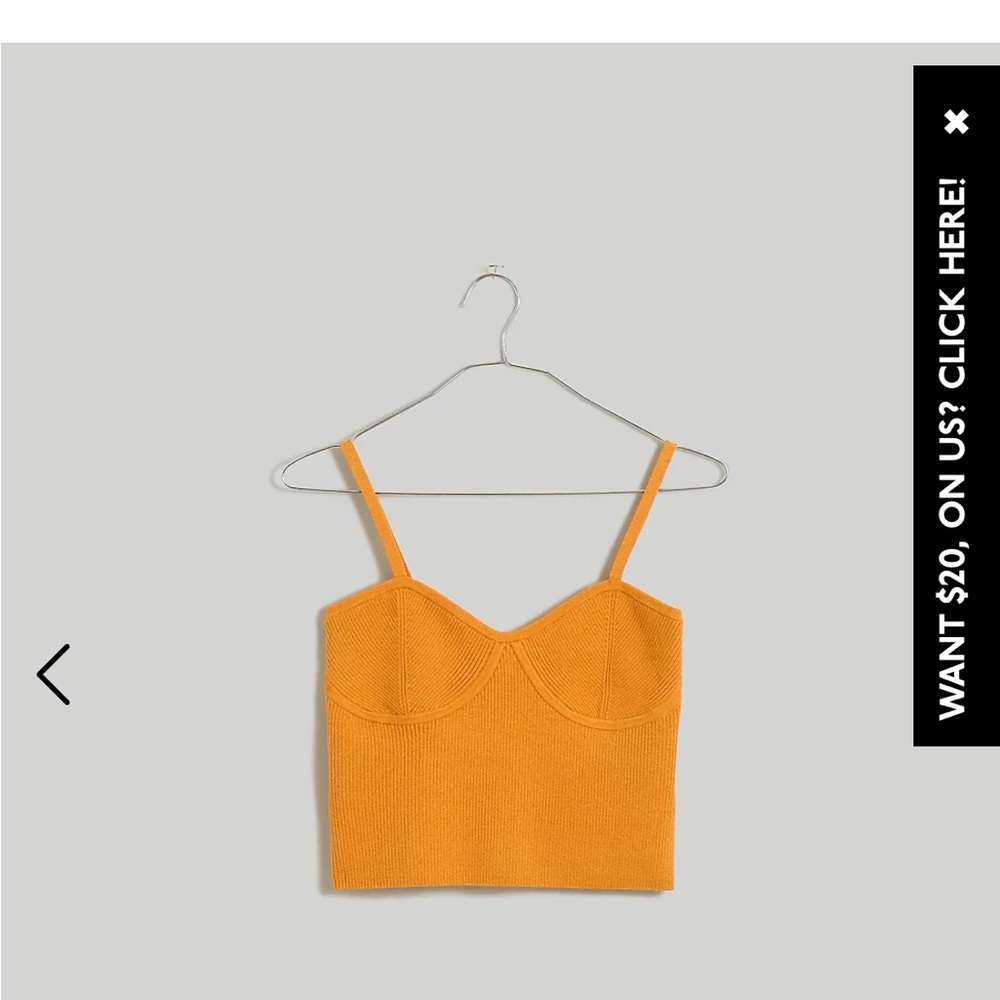 Madewell Corset-Detail cropped sweater